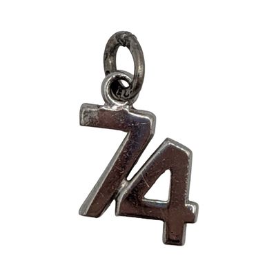 Sale Photo Thumbnail #405: Sterling Silver "74" Charm