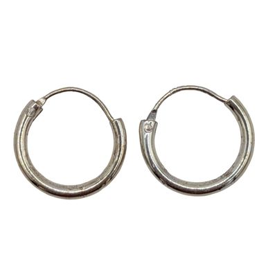 Sale Photo Thumbnail #287: Signed Sterling Silver Small Hoop Earrings