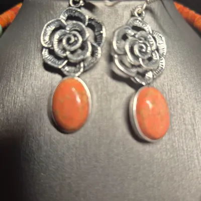 STUNNING VINTAGE ESTATE HIGH END TURQUOISE & CORAL HEISHI 17" NECKLACE!