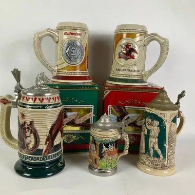 Budweiser and German Beer Steins