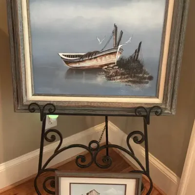 Coastal Boat Artwork by Jan DeRe and Jesse Morales