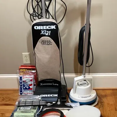 Oreck XL21 Vacuum, Oreck Orbiter Floor Machine and Accessories