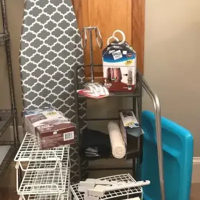 Ironing Board, Storage Shelves and Household Organizers