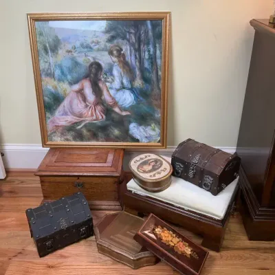 Framed Art, Wooden Keepsake Boxes and Decorative Chests