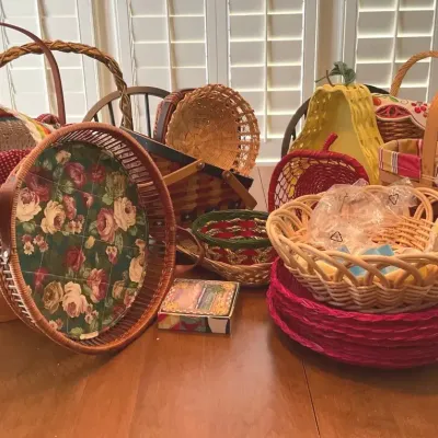 Wicker and Woven Baskets with Longaberger Style Baskets