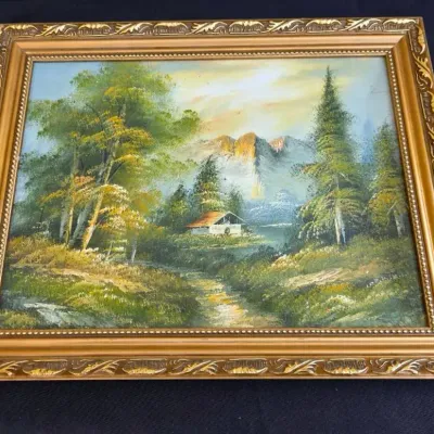 Vintage Framed Scenic Painting