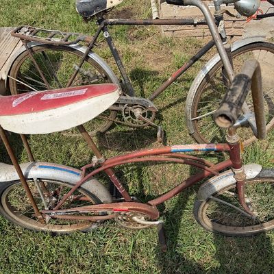 Sale Photo Thumbnail #136: Two Vintage, Bicycles 
 Swinger Lighting Bolt, Western Flyer by western Auto.