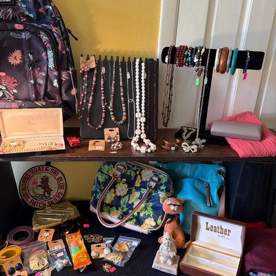 Sale Photo Thumbnail #20: Nolan Miller Pin, Dakine Bacpack, Purses, Scarves, 925, 
Bracelets, necklaces. Vintage Toy