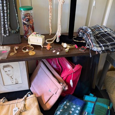 Sale Photo Thumbnail #9: Scarves, Coach Purse, Jewelry Boxes, and watches, Doug Paulus, Lapis Lazuli, and Jewelry.