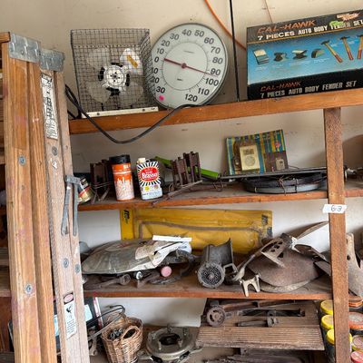 Sale Photo Thumbnail #133: Vintage Tools, Fan, Ladders, misc.