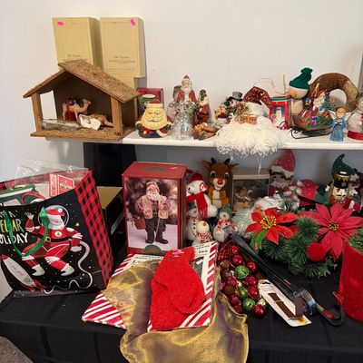Sale Photo Thumbnail #31: Nativity, Candles, Bells, assorted Christmas items and more.