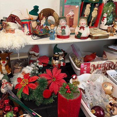 Sale Photo Thumbnail #25: Nativity, Candles, Bells, assorted Christmas items and more.