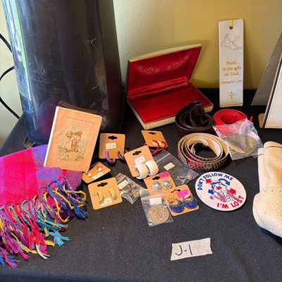 Sale Photo Thumbnail #7: Scarves, Coach Purse, Jewelry Boxes, and watches, Doug Paulus, Lapis Lazuli, and Jewelry.