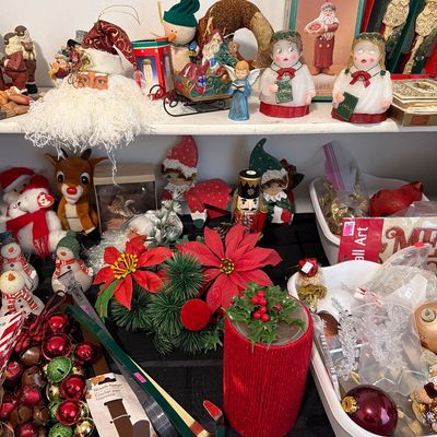 Sale Photo Thumbnail #30: Nativity, Candles, Bells, assorted Christmas items and more.