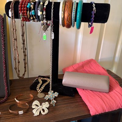Sale Photo Thumbnail #18: Nolan Miller Pin, Dakine Bacpack, Purses, Scarves, 925, 
Bracelets, necklaces. Vintage Toy