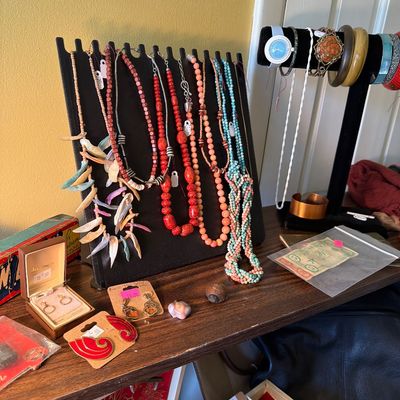 Sale Photo Thumbnail #46: Jewelry, Earrings, Necklaces, Bracelets, Jewelry Boxes, Purses and more.