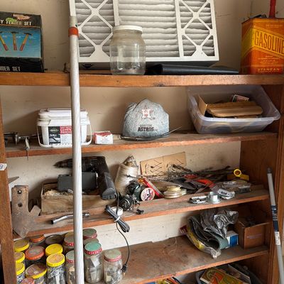 Sale Photo Thumbnail #134: Vintage Tools, Fan, Ladders, misc.