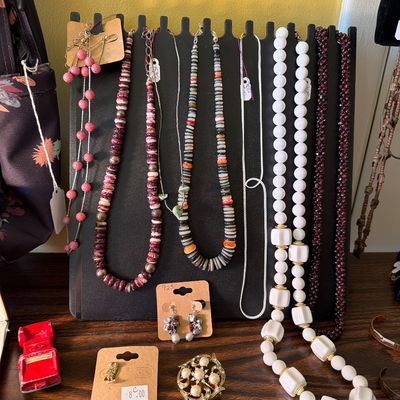 Sale Photo Thumbnail #13: Nolan Miller Pin, Dakine Bacpack, Purses, Scarves, 925, 
Bracelets, necklaces. Vintage Toy