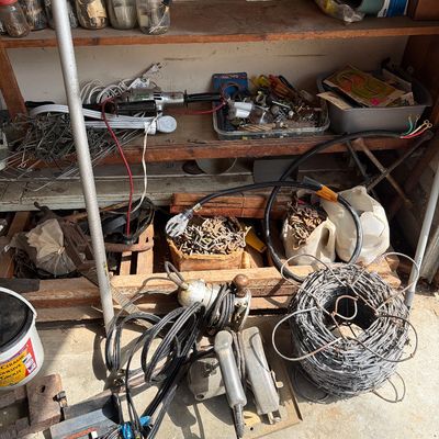 Sale Photo Thumbnail #131: Vintage Tools, Fan, Ladders, misc.