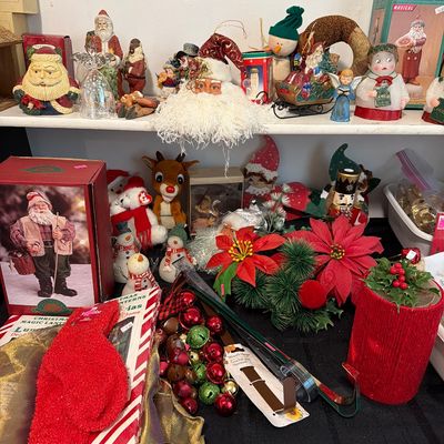 Sale Photo Thumbnail #24: Nativity, Candles, Bells, assorted Christmas items and more.