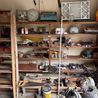 Sale Photo Thumbnail #127: Vintage Tools, Fan, Ladders, misc.