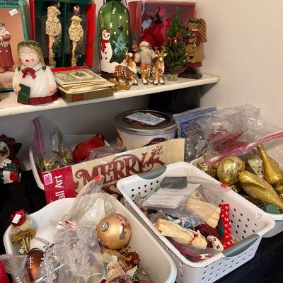 Sale Photo Thumbnail #29: Nativity, Candles, Bells, assorted Christmas items and more.