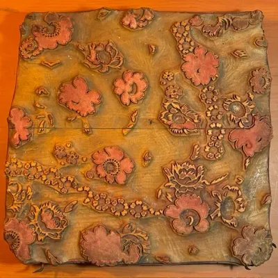 Sale Photo Thumbnail #275: Possibly used for making wallpaper.
Measures 13 inches high, 13 inches wide, and 2 inches deep.