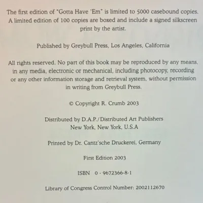 Sale Photo Thumbnail #272: First edition limited to 5,000 copies. Book is like new, wear on cardboard box.