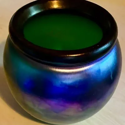 Sale Photo Thumbnail #137: Measures 5 inches high and 5 1/2 inches in diameter.