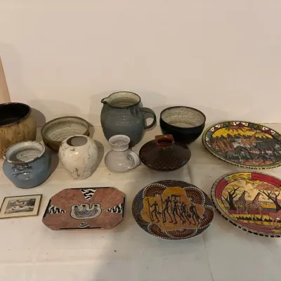 Collection of Handcrafted Ceramic Pots 