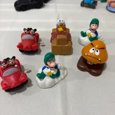 Retro Toy Lot of Pose-Able, Win-Up, Rolling Characters; 
