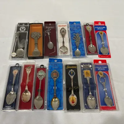 Spoon Collection of Disney. Mix of Various Metals and Some of Silver Plated