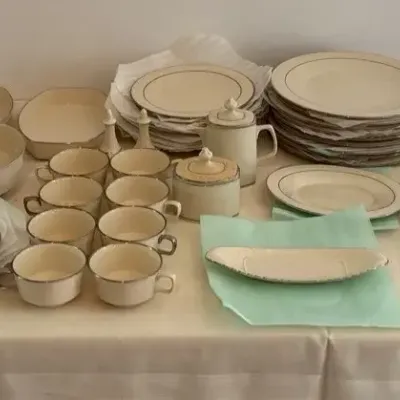 Set of Ivory Porcelain Dinnerware 