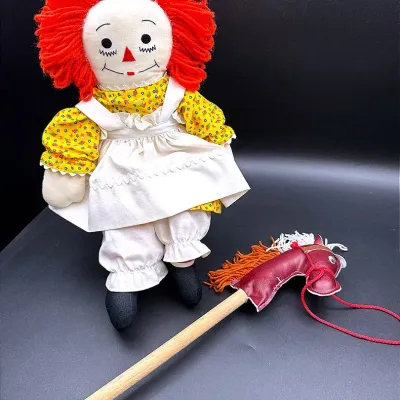 Handmade Raggedy Ann Doll And Handmade Hobby Horse