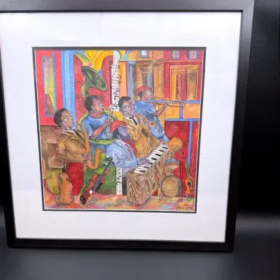 Watercolor “Monks Blues: Thelonius Monk Quintet” By Karim  