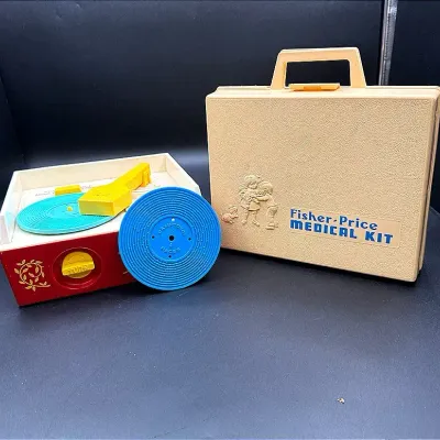 Vintage Fisher Price Record Player And Medical Kit