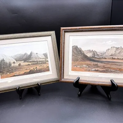 “Coo-Che-To-Pa Pass” Lithograph & “Hell Gate-Entrancce To Cadottes Pass From The West” Lithograph