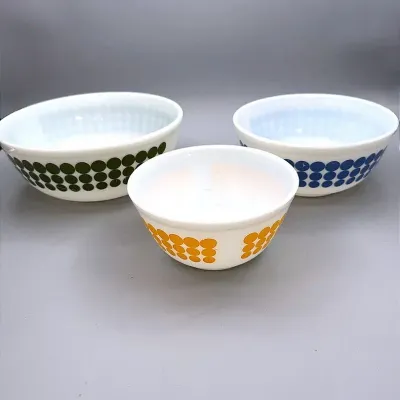 Vintage Polka Dot Pyrex Mixing Bowl Set