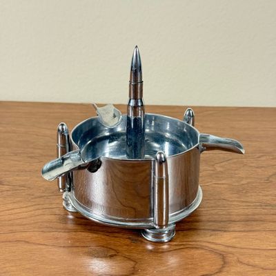 LOT 135F: 1944 Trench Art Hand Made Bullet Ash Tray/Trinket Dish