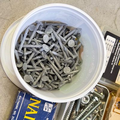 LOT 106G: Huge Haul of Nails, Screws & More Hardware