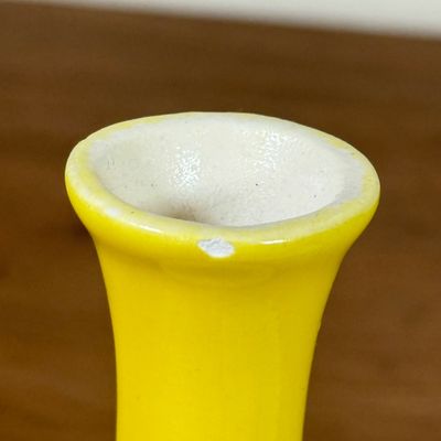 LOT 15F: Vintage Pottery Collection: Pearl China Co Hand Decorated 22kt Gold Mid-Century Pitcher, MCM Royal Haeger USA Yellow Bud Vase...