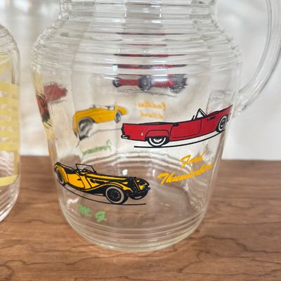 LOT 64F: Pair of Vintage Glass Pitchers