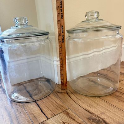 LOT 131F: Vintage Lidded Glass Jars
