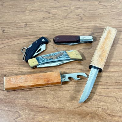LOT 140F: Eagle Knife, Stainless Steel Set & More