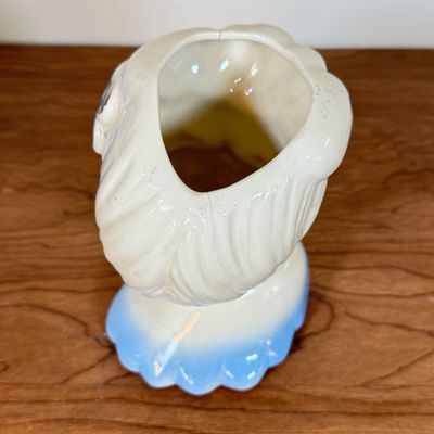 LOT 38F: Vintage Lefton China Lady Hand Vase & Glamour Girl Lady Head Planter
