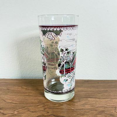 LOT 171K: Vintage Friendly Village 15oz Iced Tea Cooler Glasses (12)