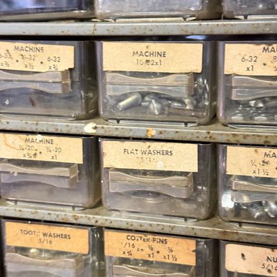 LOT 86G: Vintage Hardware Drawer w Hardware Contents