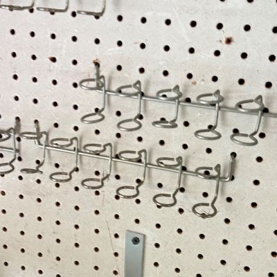 LOT 123G: Peg Board Tool Holder Racks