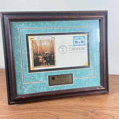 LOT 170F: Vintage First Day Issue Stamp & Envelope Framed