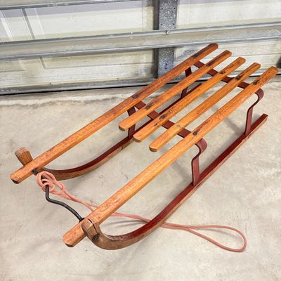 LOT 113G: Vintage Davos Children's Wooden Sled